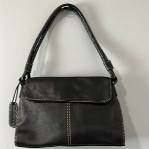 Liz Claiborne small black leather purse very Y2K (T21)